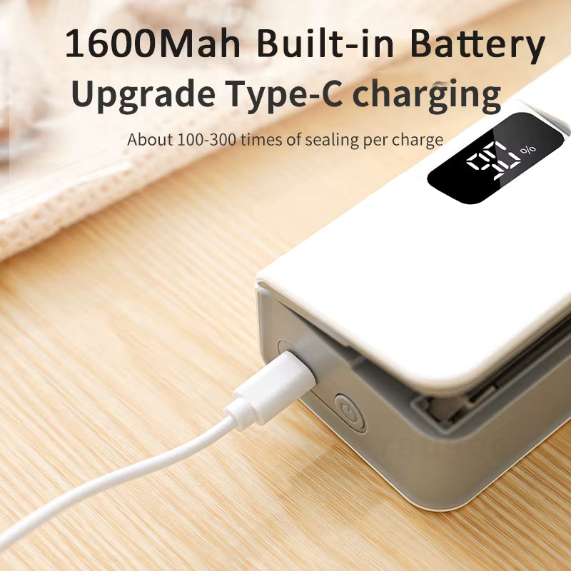 SnapSeal 1600mAh built-in battery with Type-C charging